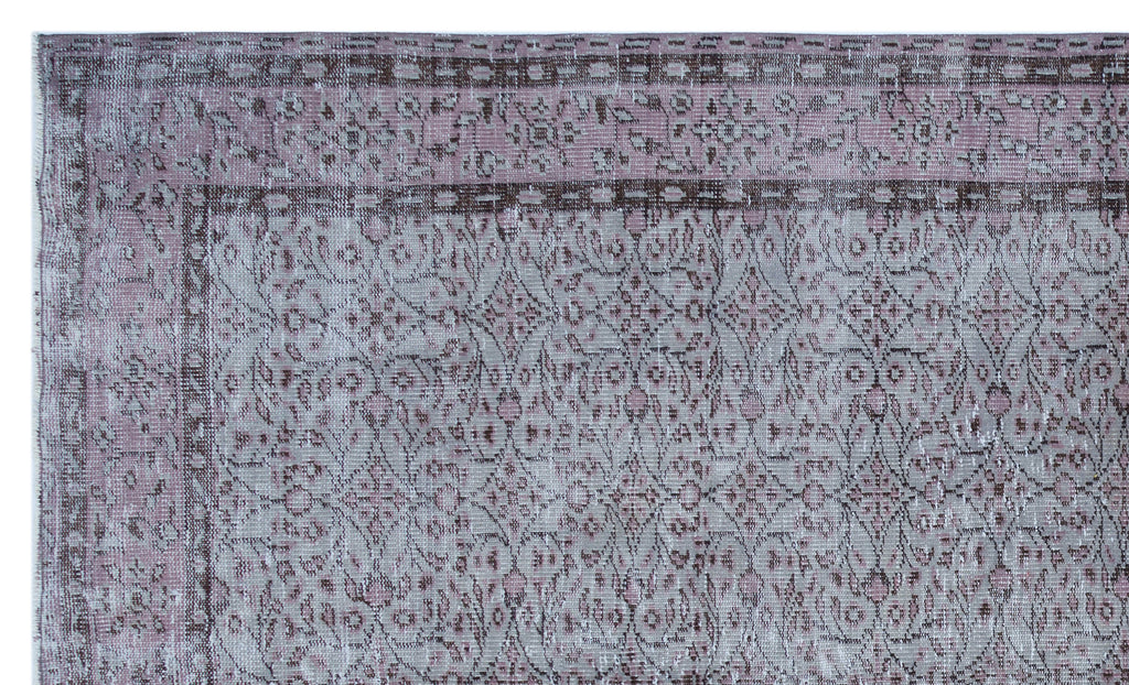 Gray Over Dyed Vintage Rug 5'10'' x 10'0'' ft 179 x 306 cm