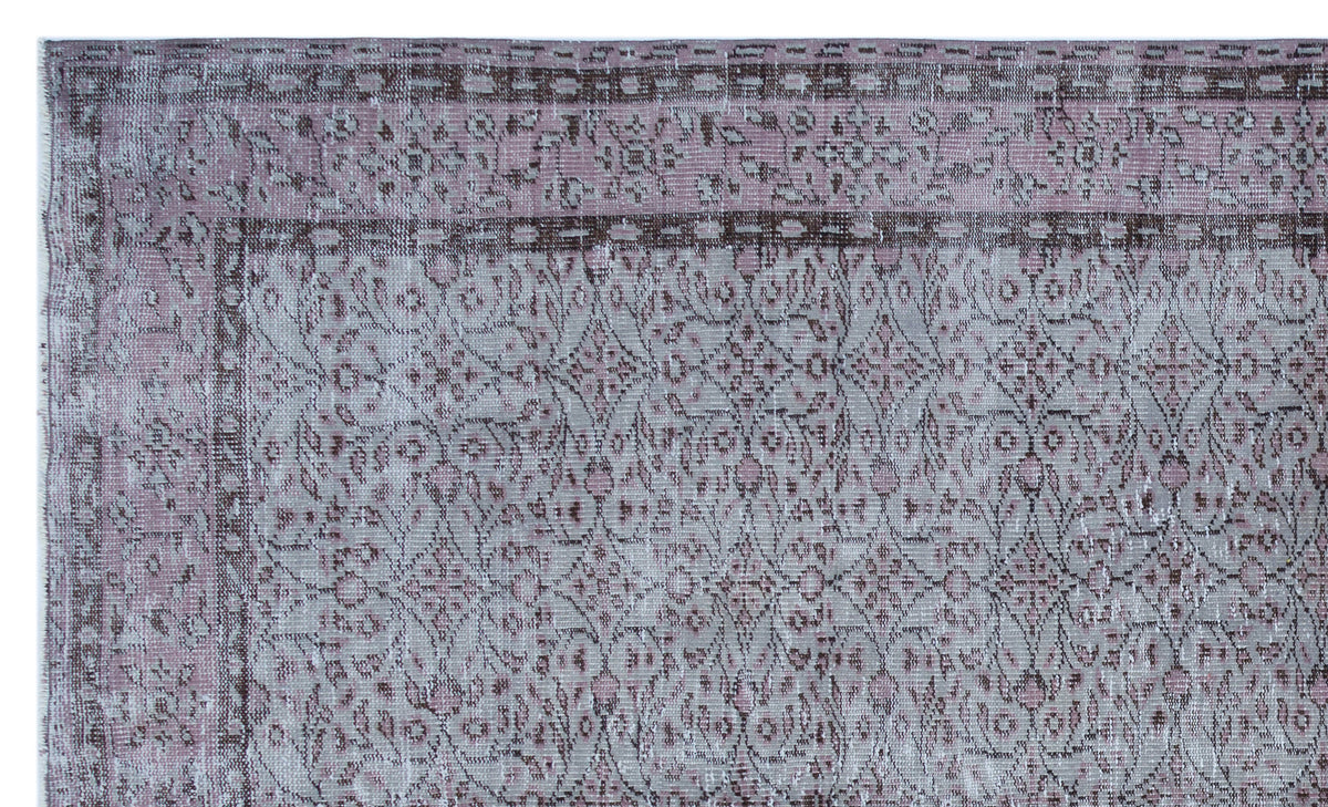 Gray Over Dyed Vintage Rug 5&#39;10&#39;&#39; x 10&#39;0&#39;&#39; ft 179 x 306 cm