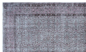 Gray Over Dyed Vintage Rug 5'10'' x 10'0'' ft 179 x 306 cm