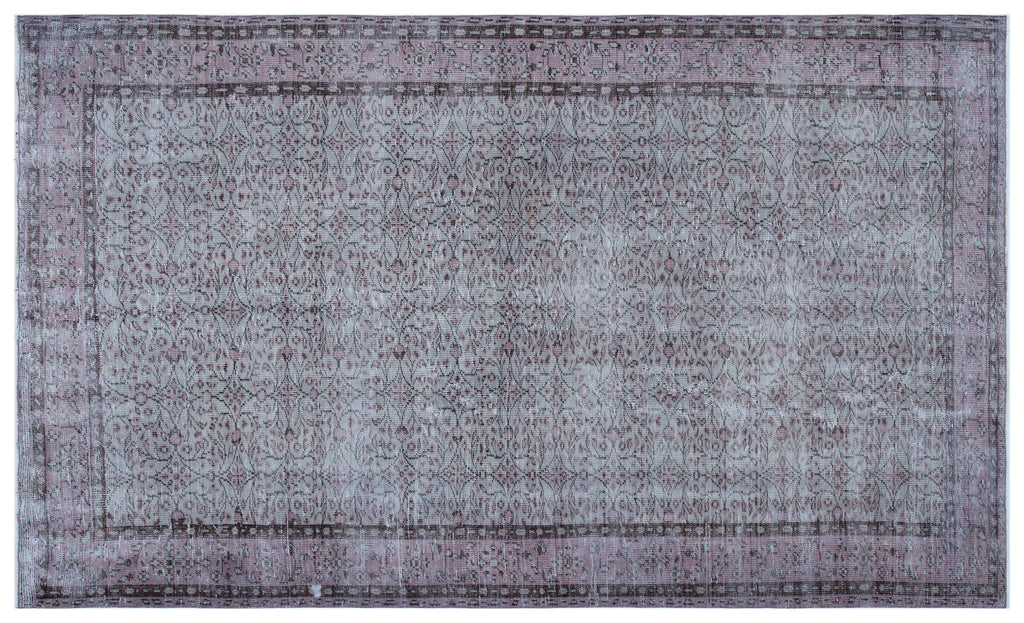 Gray Over Dyed Vintage Rug 5'10'' x 10'0'' ft 179 x 306 cm