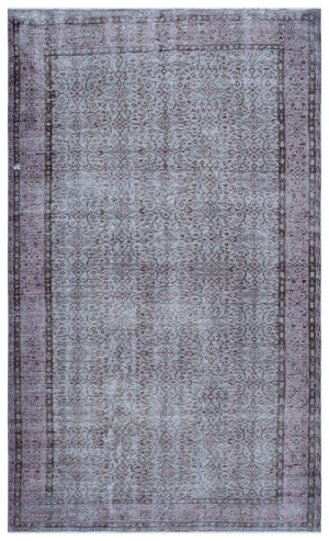 Gray Over Dyed Vintage Rug 5'10'' x 10'0'' ft 179 x 306 cm