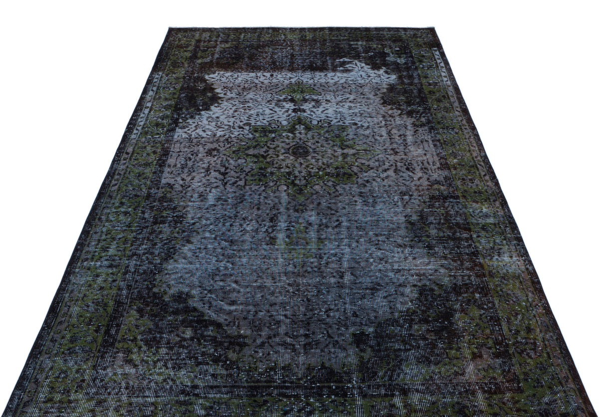 Retro Over Dyed Vintage Rug 5&#39;5&#39;&#39; x 9&#39;4&#39;&#39; ft 165 x 284 cm