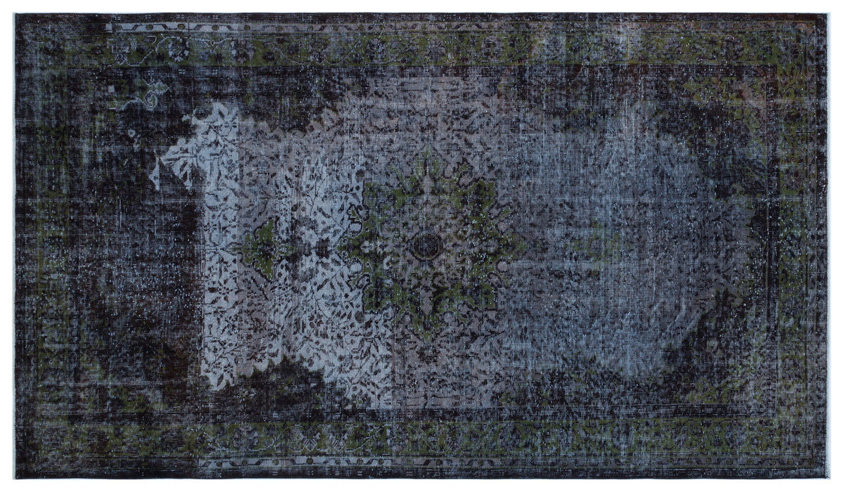 Retro Over Dyed Vintage Rug 5&#39;5&#39;&#39; x 9&#39;4&#39;&#39; ft 165 x 284 cm