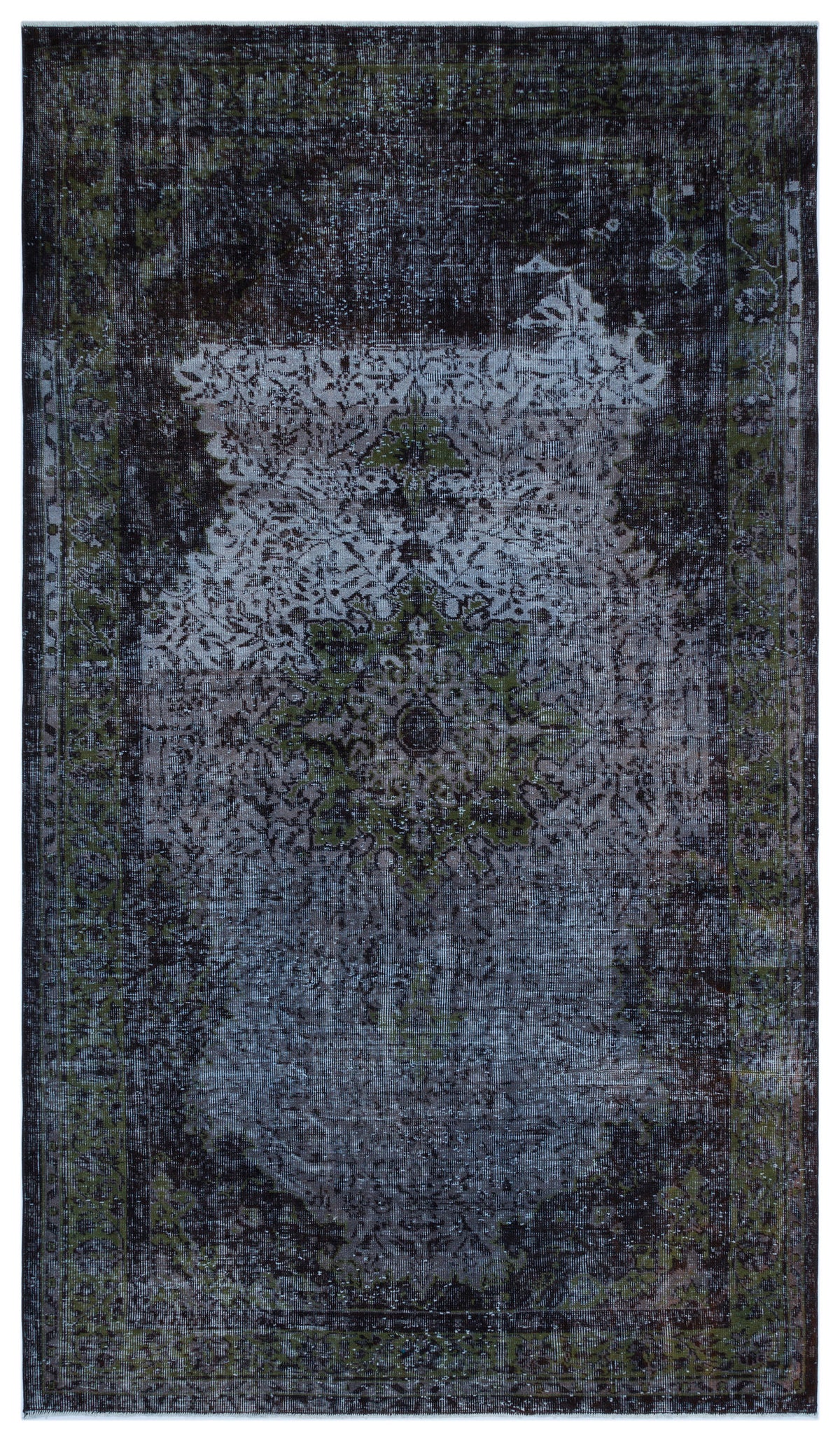 Retro Over Dyed Vintage Rug 5&#39;5&#39;&#39; x 9&#39;4&#39;&#39; ft 165 x 284 cm