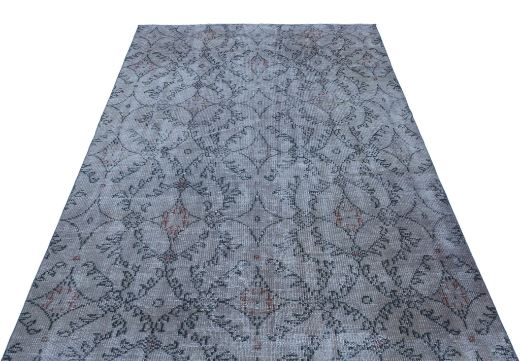 Blue Over Dyed Vintage Rug 5'1'' x 8'6'' ft 156 x 258 cm