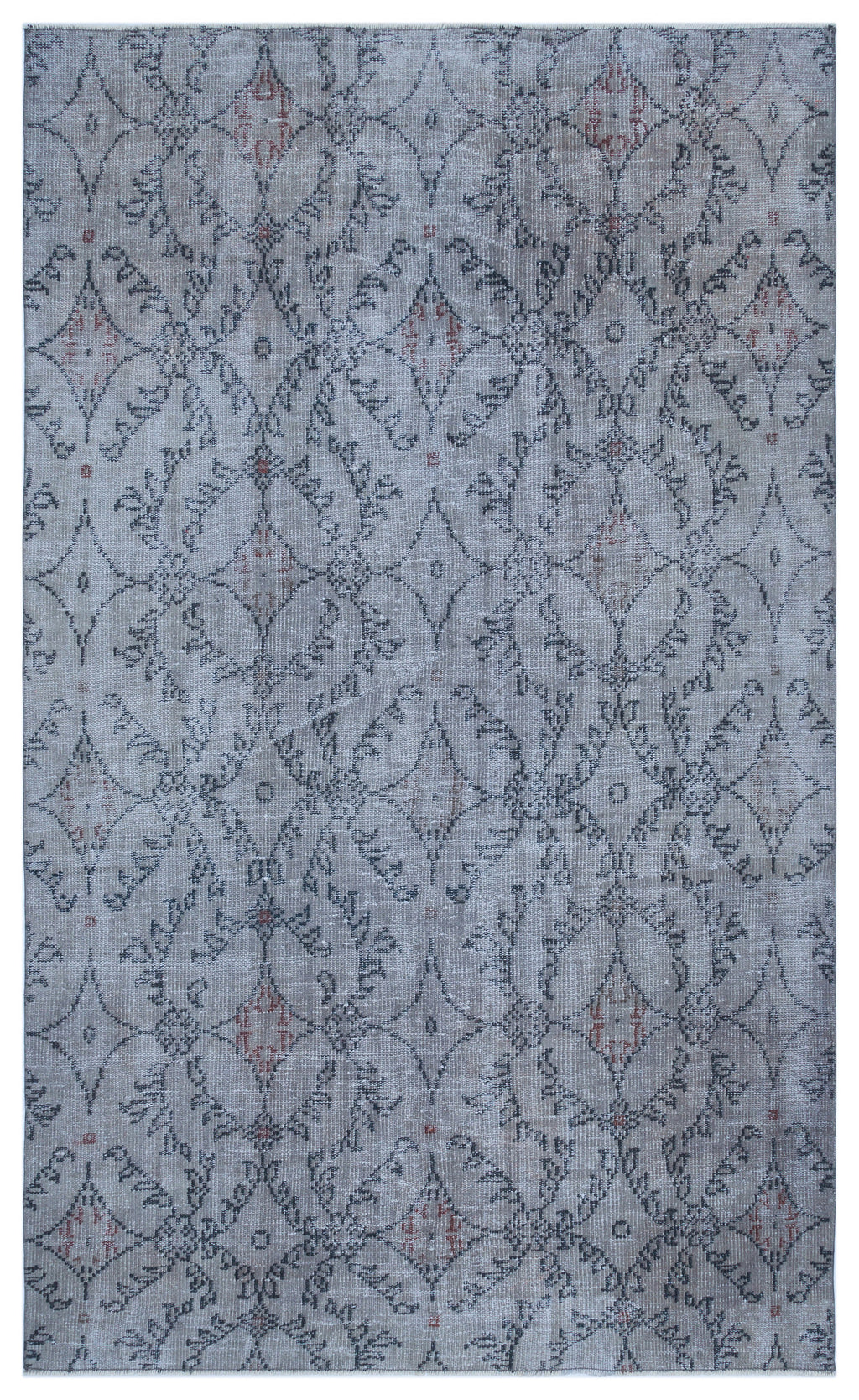 Blue Over Dyed Vintage Rug 5'1'' x 8'6'' ft 156 x 258 cm