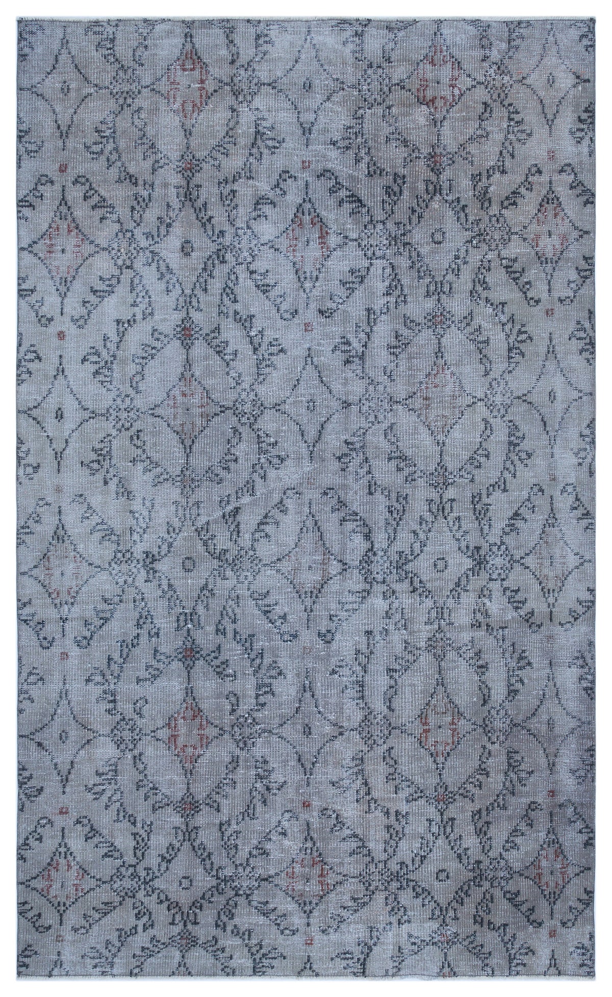 Blue Over Dyed Vintage Rug 5&#39;1&#39;&#39; x 8&#39;6&#39;&#39; ft 156 x 258 cm