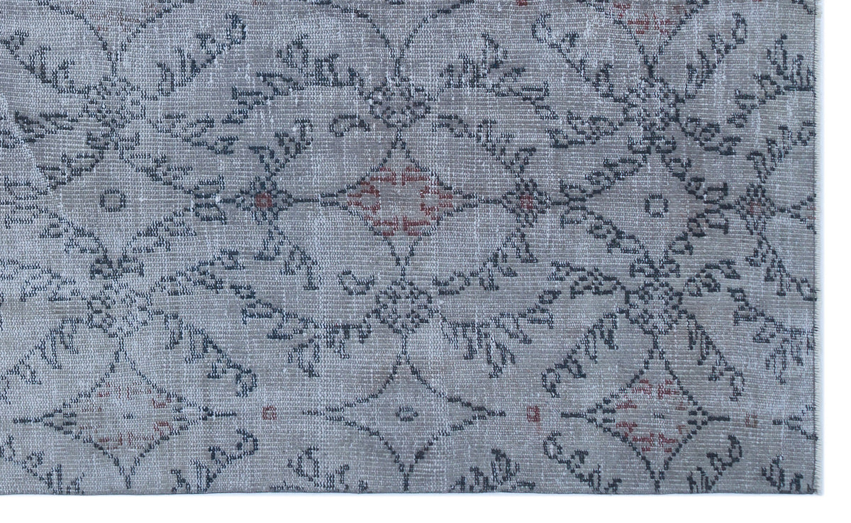 Blue Over Dyed Vintage Rug 5&#39;1&#39;&#39; x 8&#39;6&#39;&#39; ft 156 x 258 cm