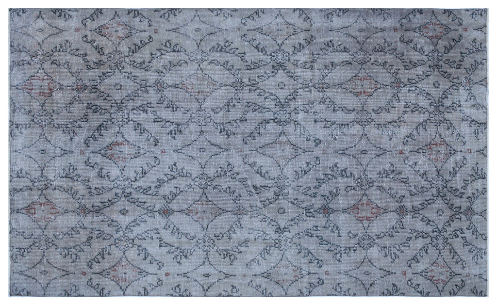 Blue Over Dyed Vintage Rug 5'1'' x 8'6'' ft 156 x 258 cm