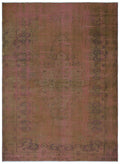 Brown Over Dyed Vintage Rug 5'6'' x 7'9'' ft 167 x 236 cm