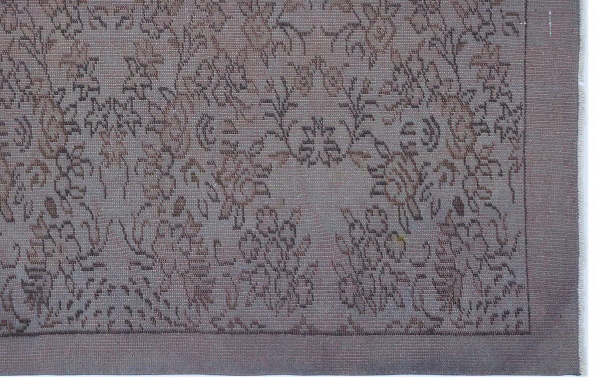Gray Over Dyed Vintage Rug 5&#39;7&#39;&#39; x 8&#39;5&#39;&#39; ft 169 x 256 cm