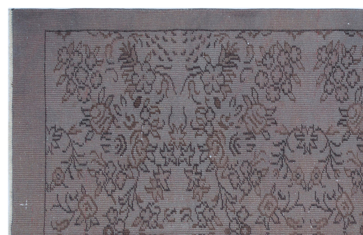 Gray Over Dyed Vintage Rug 5&#39;7&#39;&#39; x 8&#39;5&#39;&#39; ft 169 x 256 cm