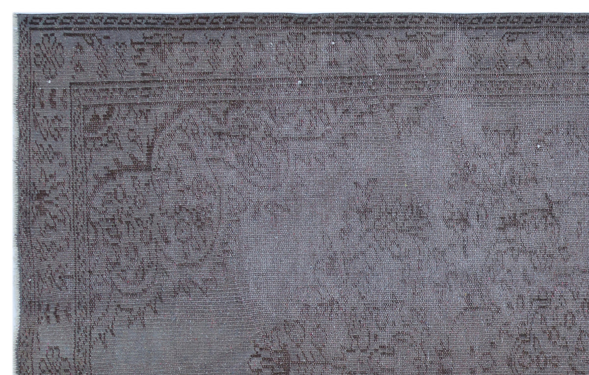 Gray Over Dyed Vintage Rug 5&#39;6&#39;&#39; x 8&#39;8&#39;&#39; ft 168 x 265 cm