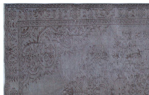 Gray Over Dyed Vintage Rug 5'6'' x 8'8'' ft 168 x 265 cm