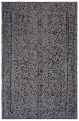 Gray Over Dyed Vintage Rug 5'2'' x 8'0'' ft 157 x 244 cm