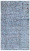 Blue Over Dyed Vintage Rug 5'1'' x 8'11'' ft 154 x 272 cm