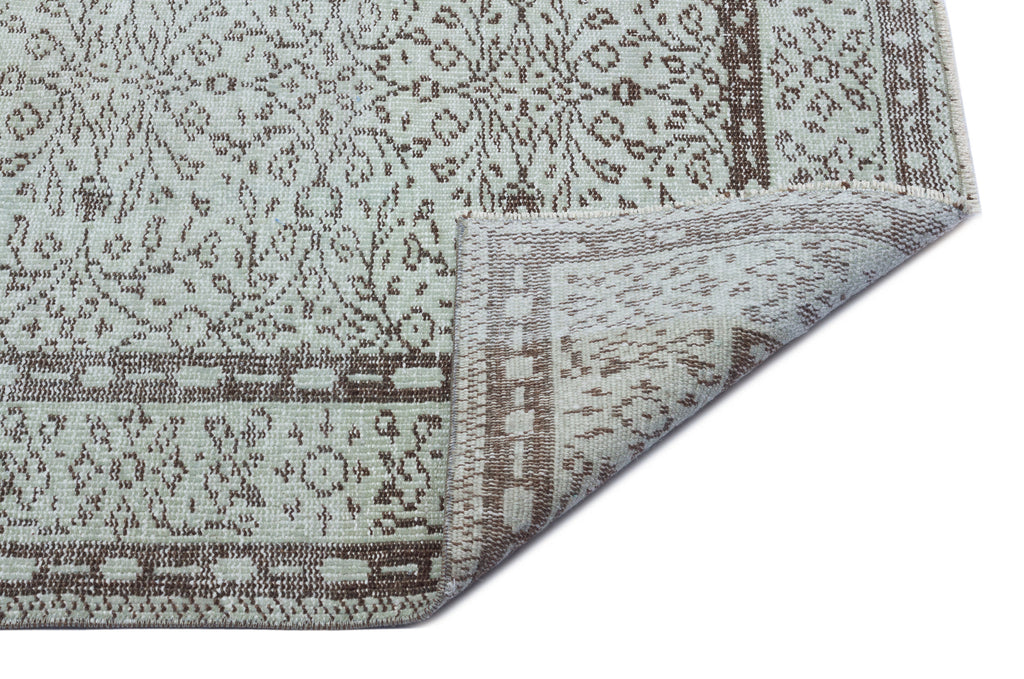 Gray Over Dyed Vintage Rug 5'8'' x 9'0'' ft 173 x 275 cm