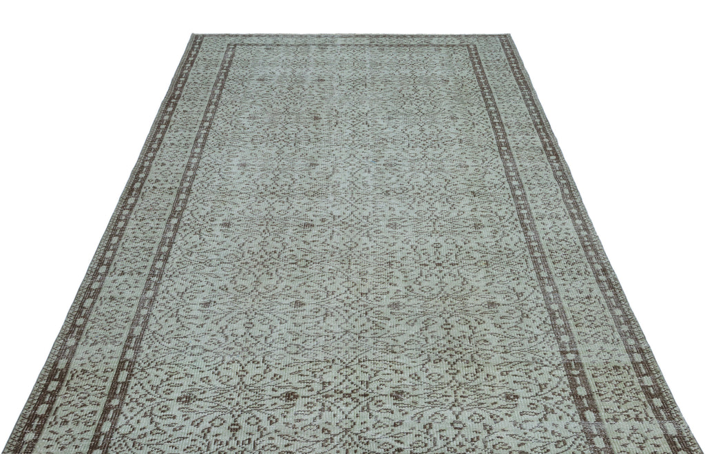 Gray Over Dyed Vintage Rug 5'8'' x 9'0'' ft 173 x 275 cm