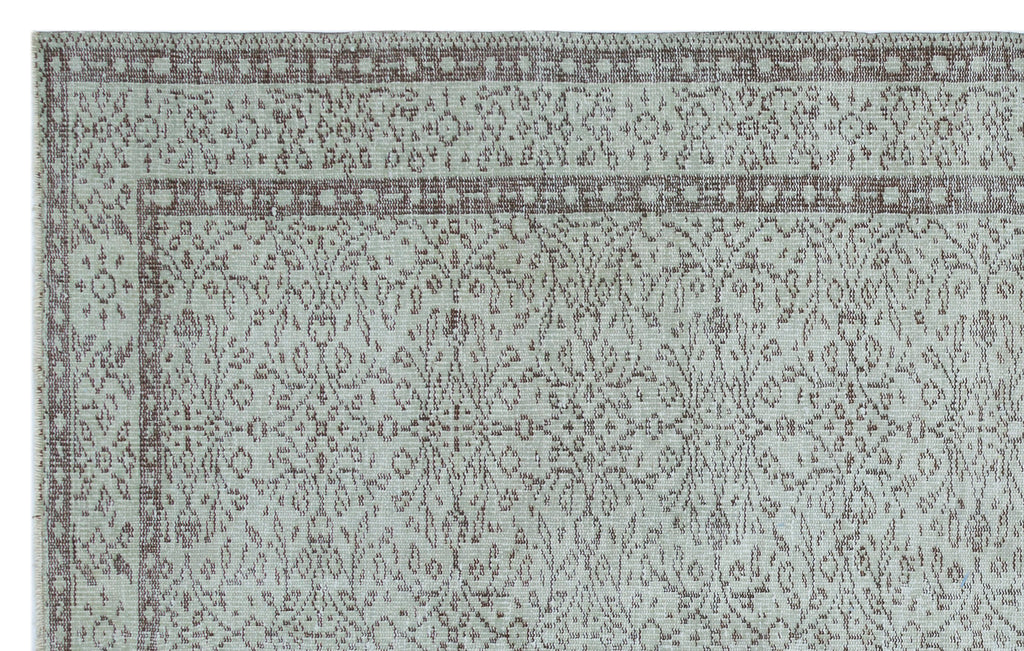 Gray Over Dyed Vintage Rug 5'8'' x 9'0'' ft 173 x 275 cm