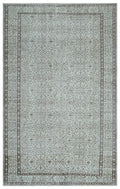 Gray Over Dyed Vintage Rug 5'8'' x 9'0'' ft 173 x 275 cm