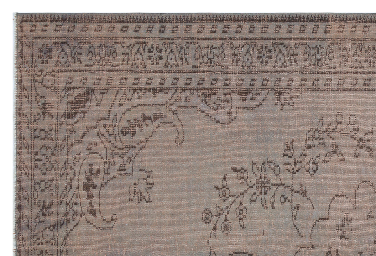 Gray Over Dyed Vintage Rug 5&#39;7&#39;&#39; x 8&#39;2&#39;&#39; ft 169 x 248 cm
