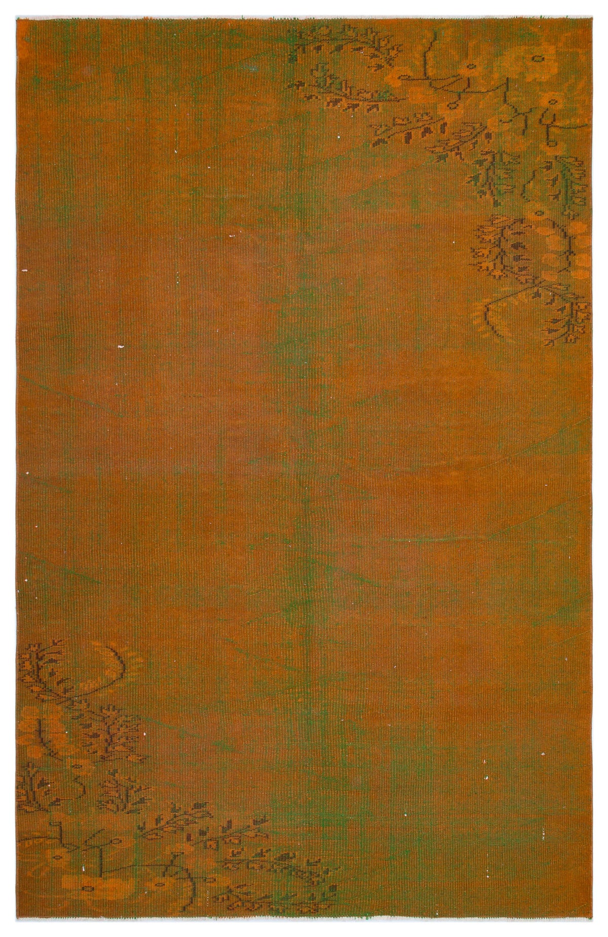 Retro Over Dyed Vintage Rug 5&#39;6&#39;&#39; x 8&#39;7&#39;&#39; ft 168 x 262 cm