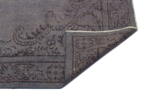 Gray Over Dyed Vintage Rug 5'7'' x 9'8'' ft 170 x 294 cm