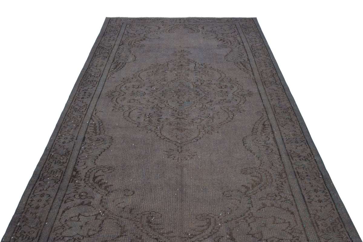 Gray Over Dyed Vintage Rug 5&#39;7&#39;&#39; x 9&#39;8&#39;&#39; ft 170 x 294 cm