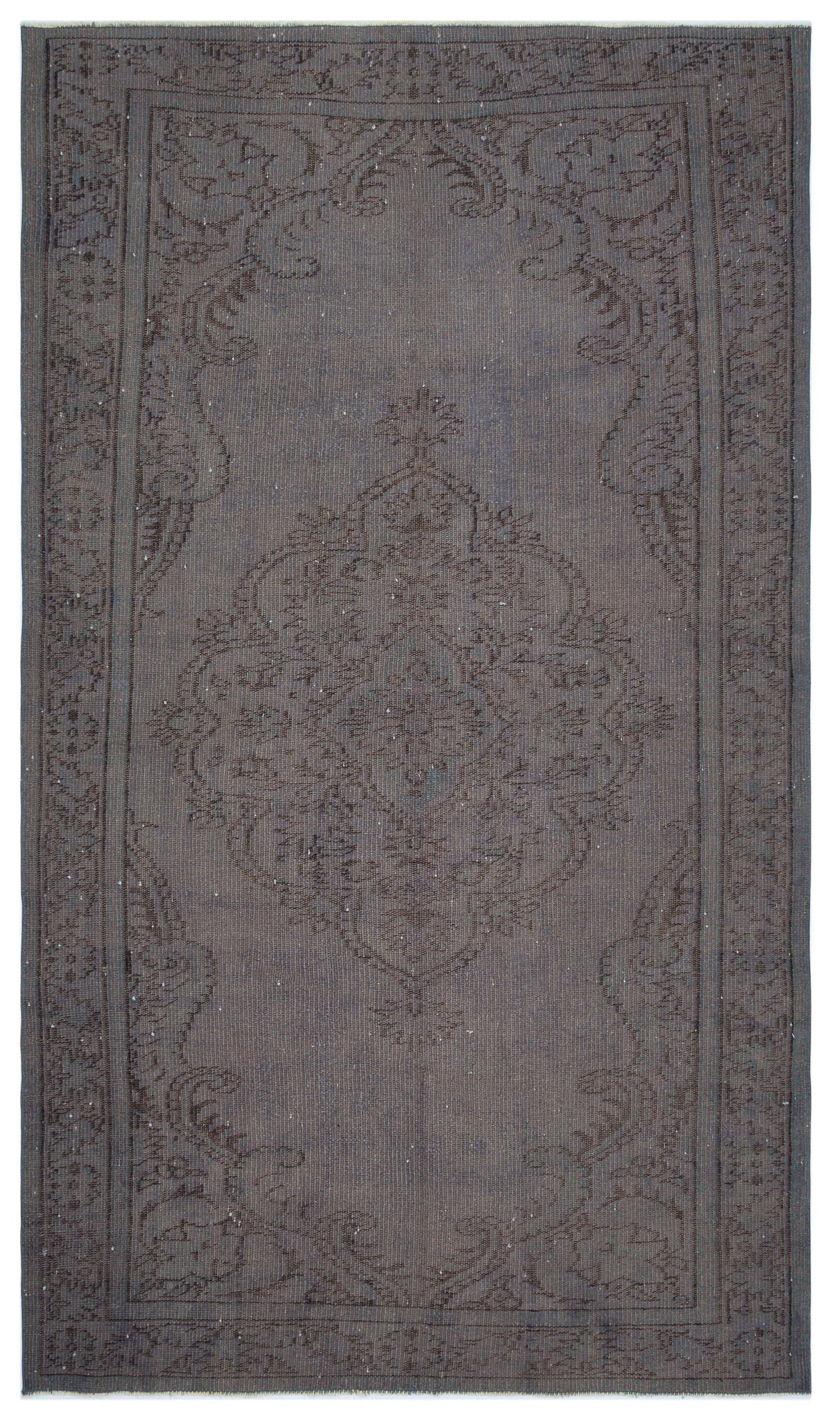 Gray Over Dyed Vintage Rug 5&#39;7&#39;&#39; x 9&#39;8&#39;&#39; ft 170 x 294 cm