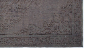 Gray Over Dyed Vintage Rug 5'7'' x 9'8'' ft 170 x 294 cm