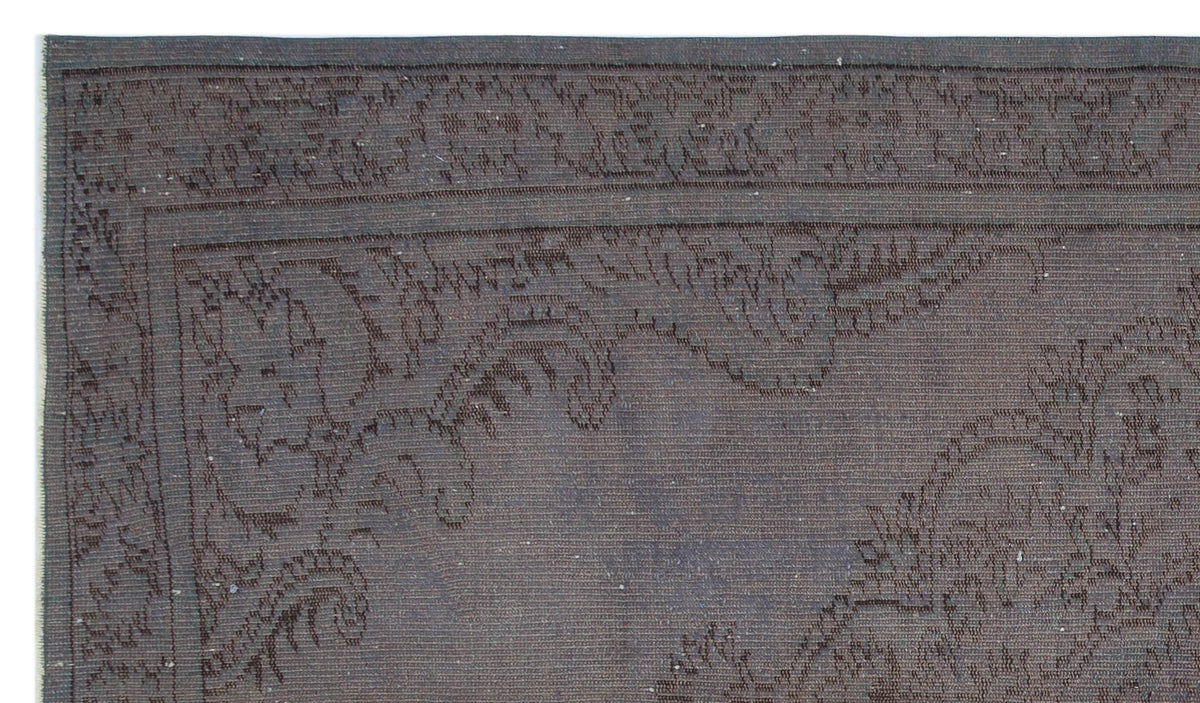 Gray Over Dyed Vintage Rug 5&#39;7&#39;&#39; x 9&#39;8&#39;&#39; ft 170 x 294 cm