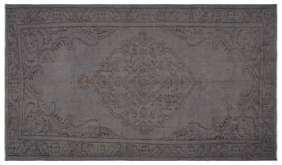 Gray Over Dyed Vintage Rug 5&#39;7&#39;&#39; x 9&#39;8&#39;&#39; ft 170 x 294 cm