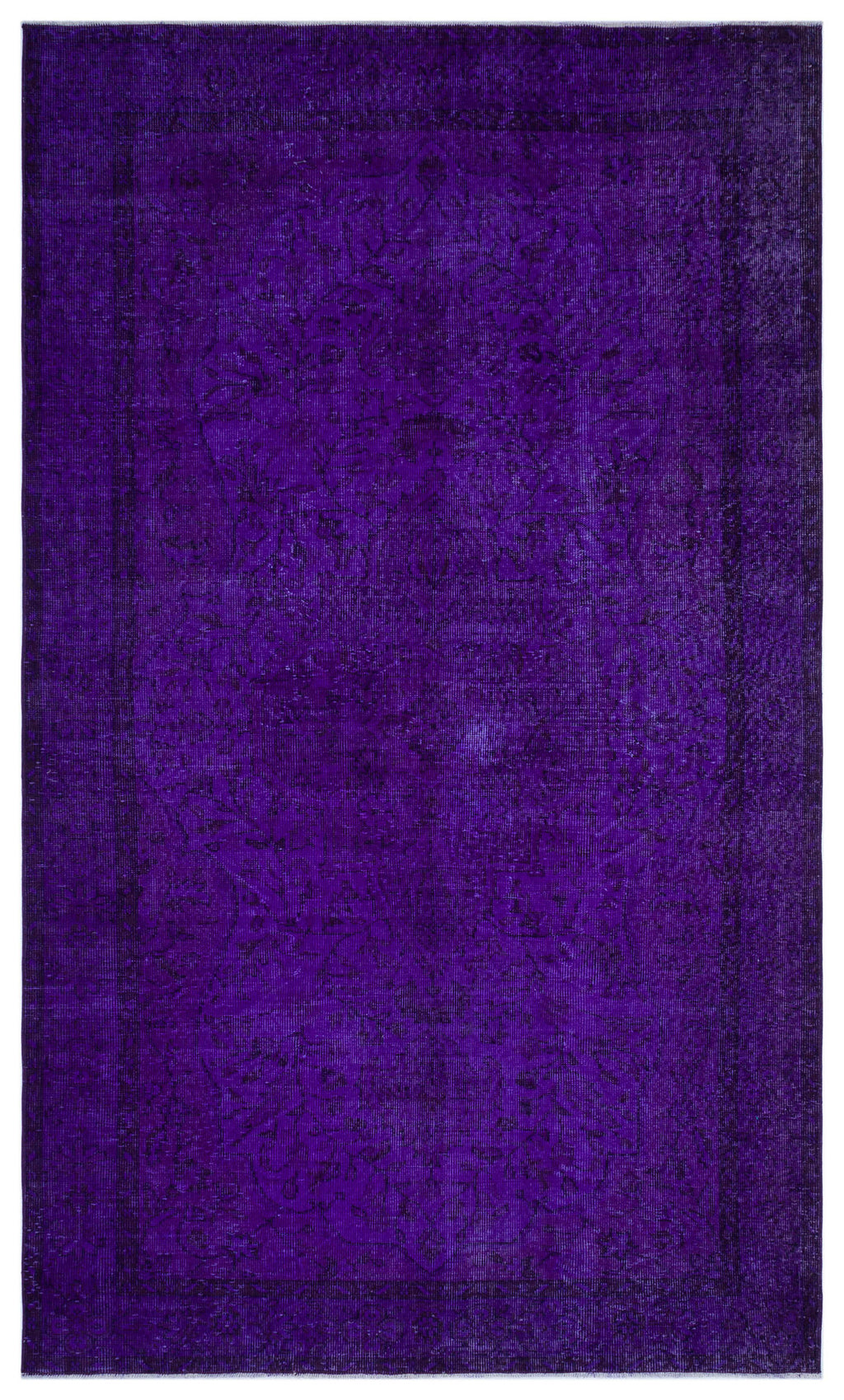 Purple Over Dyed Vintage Rug 5'6'' x 9'5'' ft 167 x 286 cm