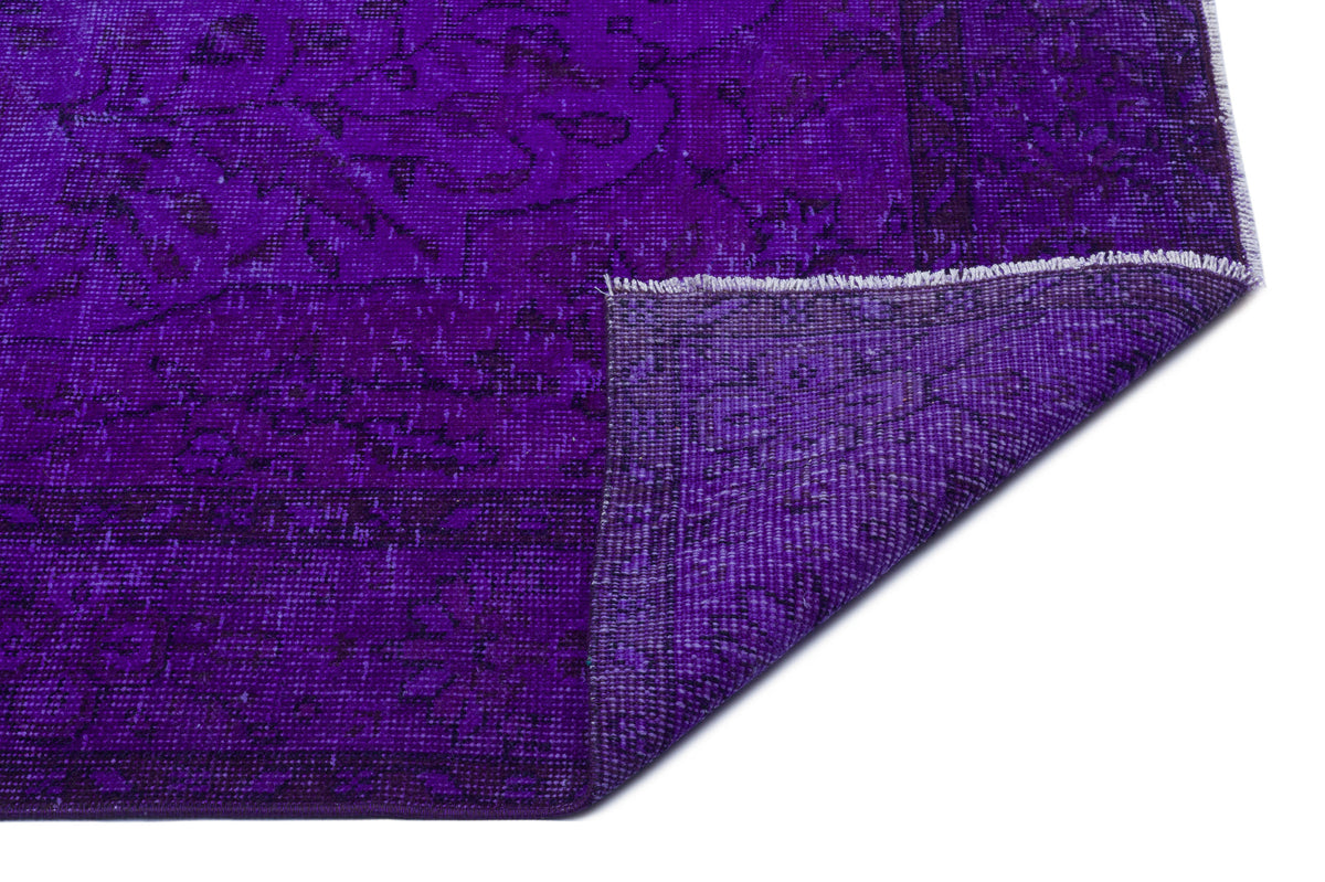 Purple Over Dyed Vintage Rug 5&#39;6&#39;&#39; x 9&#39;5&#39;&#39; ft 167 x 286 cm