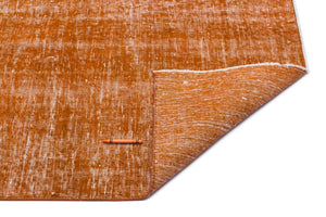Orange Over Dyed Vintage Rug 4'12'' x 8'5'' ft 152 x 256 cm