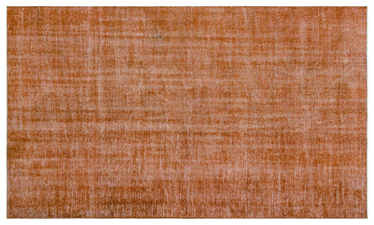 Orange Over Dyed Vintage Rug 4&#39;12&#39;&#39; x 8&#39;5&#39;&#39; ft 152 x 256 cm