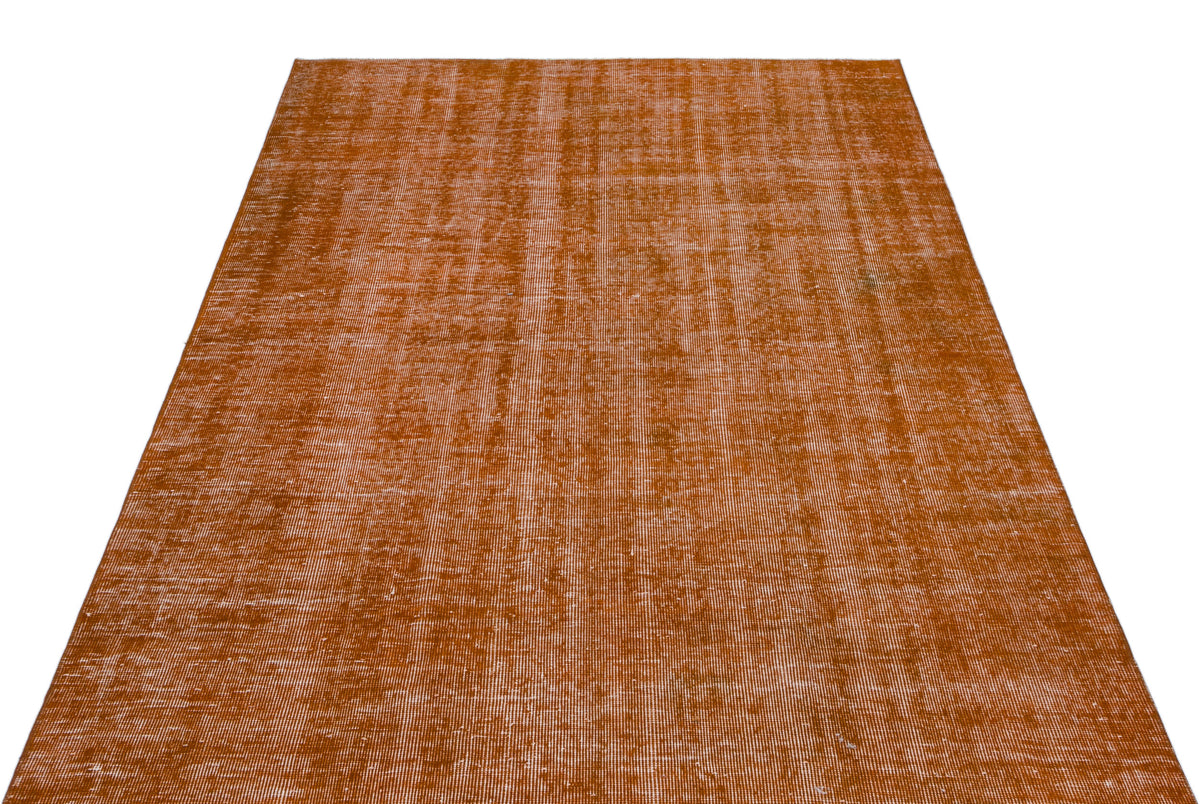 Orange Over Dyed Vintage Rug 4&#39;12&#39;&#39; x 8&#39;5&#39;&#39; ft 152 x 256 cm