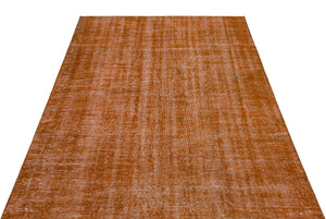 Orange Over Dyed Vintage Rug 4'12'' x 8'5'' ft 152 x 256 cm