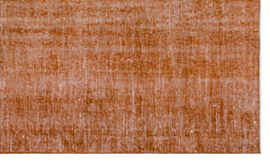 Orange Over Dyed Vintage Rug 4'12'' x 8'5'' ft 152 x 256 cm