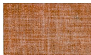 Orange Over Dyed Vintage Rug 4'12'' x 8'5'' ft 152 x 256 cm