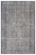 Gray Over Dyed Vintage Rug 5'10'' x 8'11'' ft 177 x 272 cm