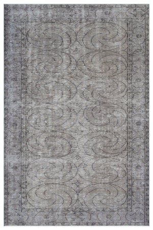 Gray Over Dyed Vintage Rug 5'10'' x 8'11'' ft 177 x 272 cm