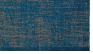 Turquoise  Over Dyed Vintage Rug 5'5'' x 9'4'' ft 164 x 285 cm