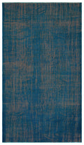 Turquoise  Over Dyed Vintage Rug 5'5'' x 9'4'' ft 164 x 285 cm