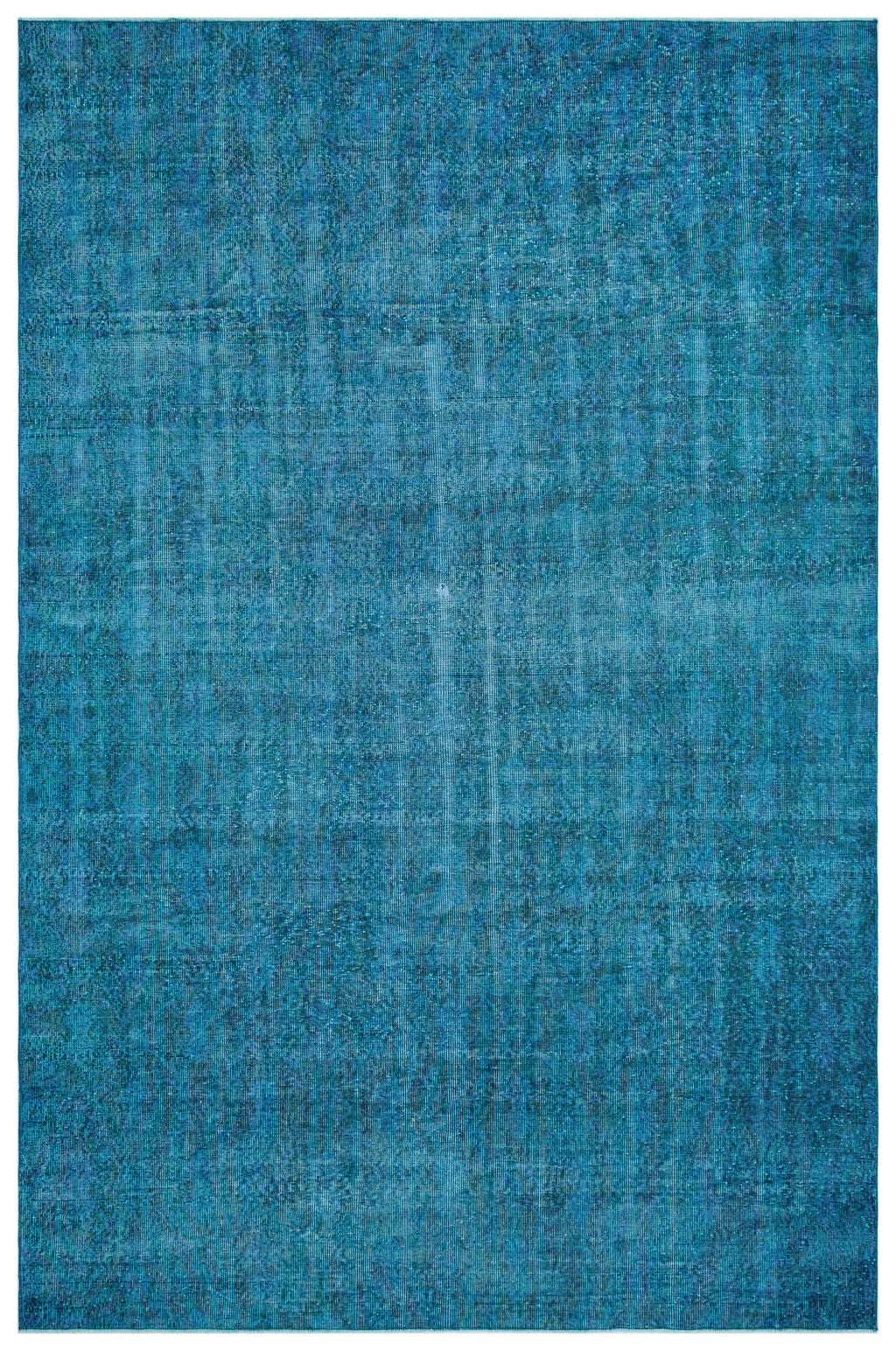 Turquoise  Over Dyed Vintage Rug 7'1'' x 10'11'' ft 216 x 334 cm