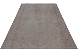 Gray Over Dyed Vintage Rug 5'7'' x 8'9'' ft 171 x 266 cm