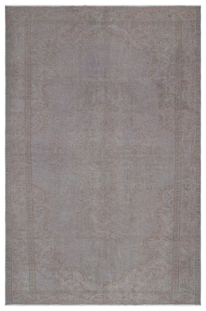 Gray Over Dyed Vintage Rug 5'7'' x 8'9'' ft 171 x 266 cm