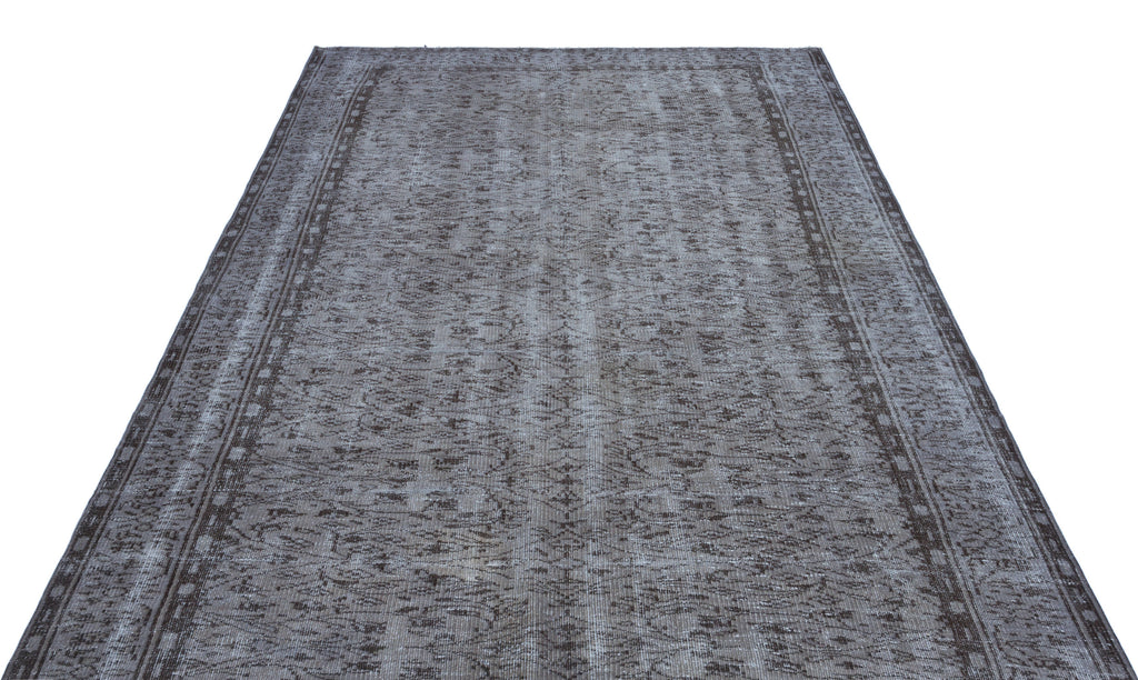 Gray Over Dyed Vintage Rug 5'11'' x 9'6'' ft 180 x 290 cm