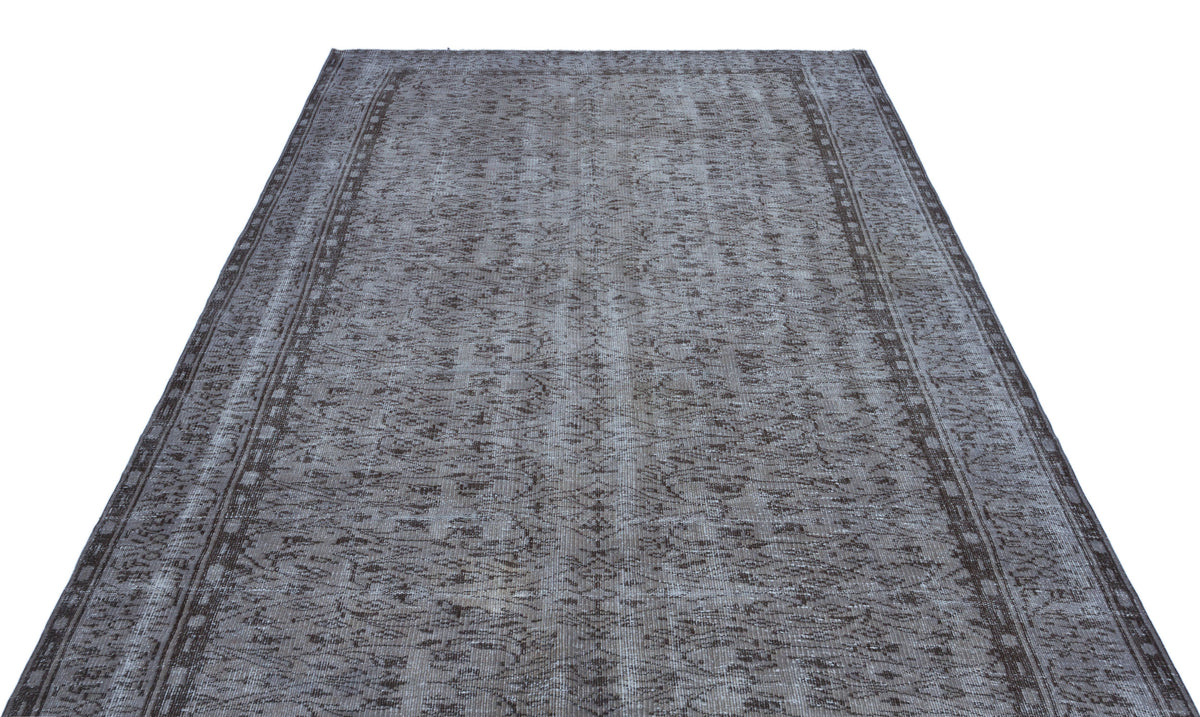 Gray Over Dyed Vintage Rug 5&#39;11&#39;&#39; x 9&#39;6&#39;&#39; ft 180 x 290 cm