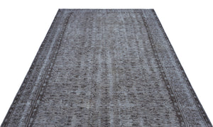 Gray Over Dyed Vintage Rug 5'11'' x 9'6'' ft 180 x 290 cm